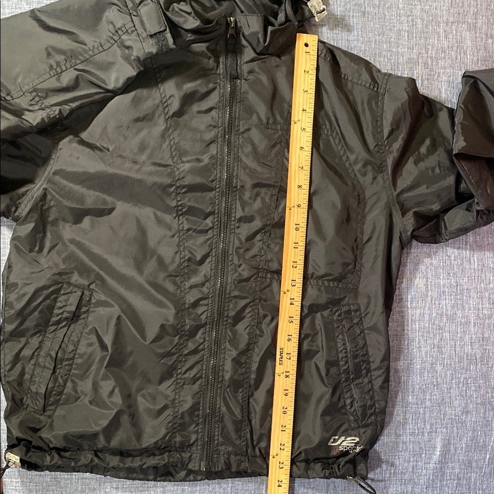 U2 Sportswear Jacket XS Black Lightweight Hooded Windbreaker Zip Mesh Lined - Picture 12 of 14